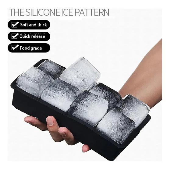 1PCS Ice Cube Mold For Whiskey And Tequila Black