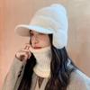 Ear Protection Plush Peaked Cap Solid Color Knitted Baseball Hat Casual Earflaps Hat  Sports