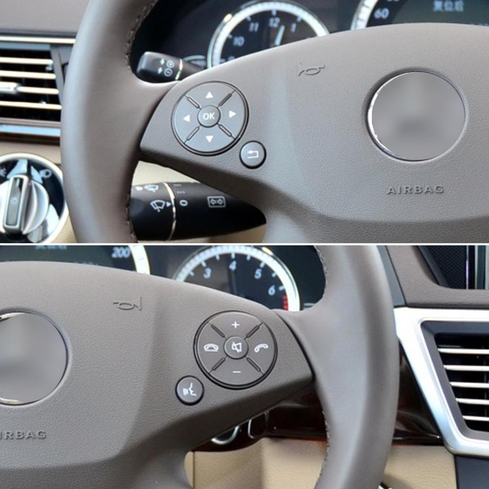 Car Steering Wheel Control Buttons Cover For Mercedes Benz C GLK E Class W204 W207 W212