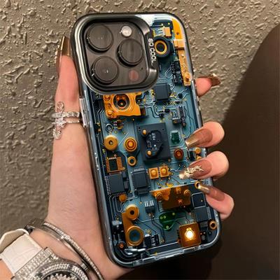 Усовершенствованный чехол с печатной платой для iPhone 16 Pro Max Funda iPhone 11 13 14 15 12 16promax 15promax 14promax Мягкий матовый чехол IMD