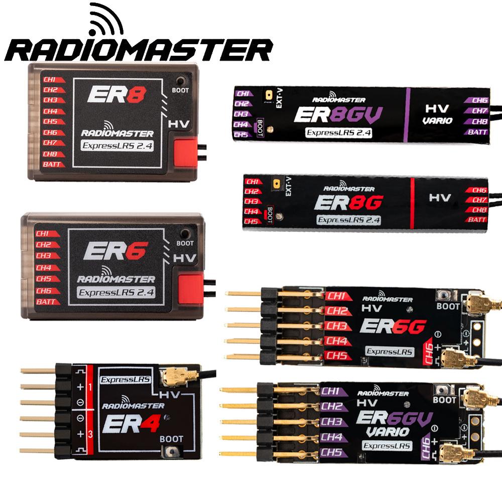 Радиомастер Er4 4-канальный / Er6 Er6G Er6Gv 6-канальный / Er8 Er8G Er8Gv 8-канальный 2,4 ГГц Expresslrs Elrs Pwm Приемник для Радиоуправляемой Машинки/Лодки/Самолета Игрушки