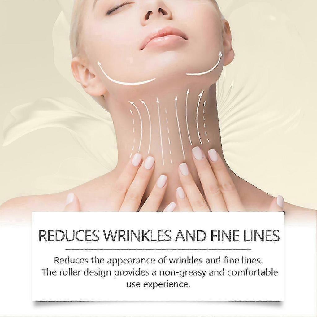 AH-8 Firming Neck Cream for Crepey Skin Body Care Comfort Neck Firming Cream with Roller, Anti-Aging Moisturizer for Neck and Chest, Skin Tightening L