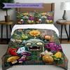 3pcs Duvet Cover Set (1*Duvet Cover + 2*Pillowcase, Without Core), Plants VS Zombies Print Bedding Set, Bedroom Decor, All‑Season, Birthday Gift