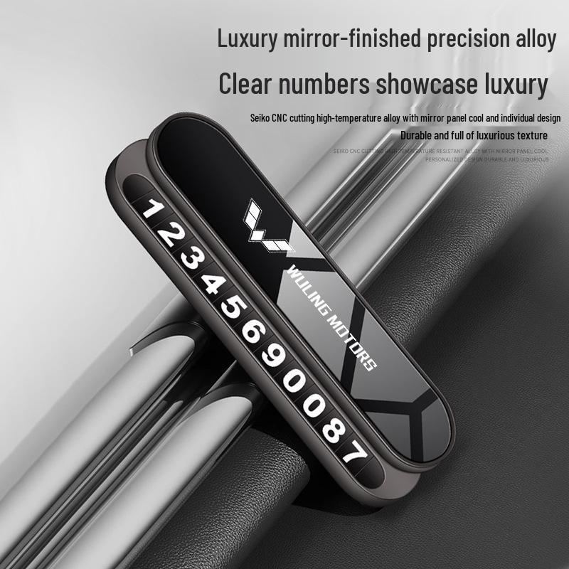 Temporary Parking Number Plate for Wuling Hongguang MINIEV, Bingo PLUS, Jie Kai, and Xing Chen.