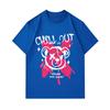 Men's 100% Cotton Crew Neck Short Sleeve T-Shirt, Casual Graffiti Angry Bear Print CHILL OUT BREAK THE RULES Pattern Comfy Daily Streetwear Tee for Me