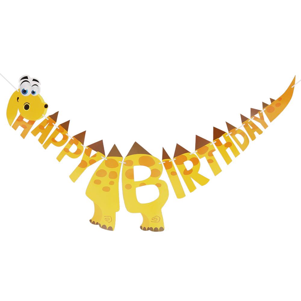Dinosaur Happy Birthday Garland Banner Roar Dino Party Balloons Jungle Animal Safari 1st Kids Birthday Party Decoration Supplies