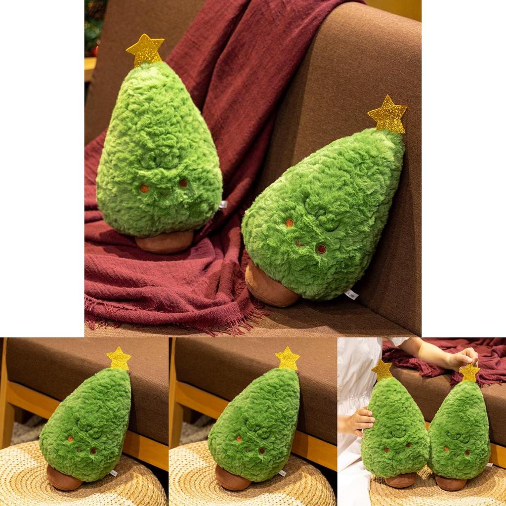 35cm Green Christmas Tree Plush Pillow Doll For Holiday Decor And Gift Ideas
