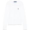 Polo Solid Color Single-Breasted Long Sleeve Knit Sweater Women Sweater White 211941175-004