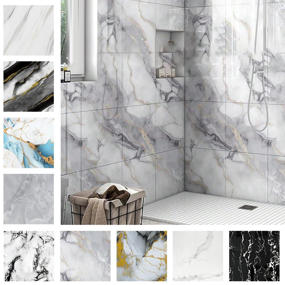 Waterproof Self Adhesive Tiles Floor Stickers 3D Wallpaper New Imitation Ceramic Wall Sticker