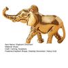 1 Pair Brass Elephant Figurine Carving Golden Elephant Statue Metal Animal Sculpture