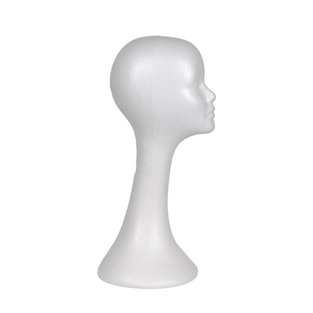 Манекен женский пенопласт с длинной шеей, модель головы, волосы, шляпа, парик, очки, стенд, дисплей