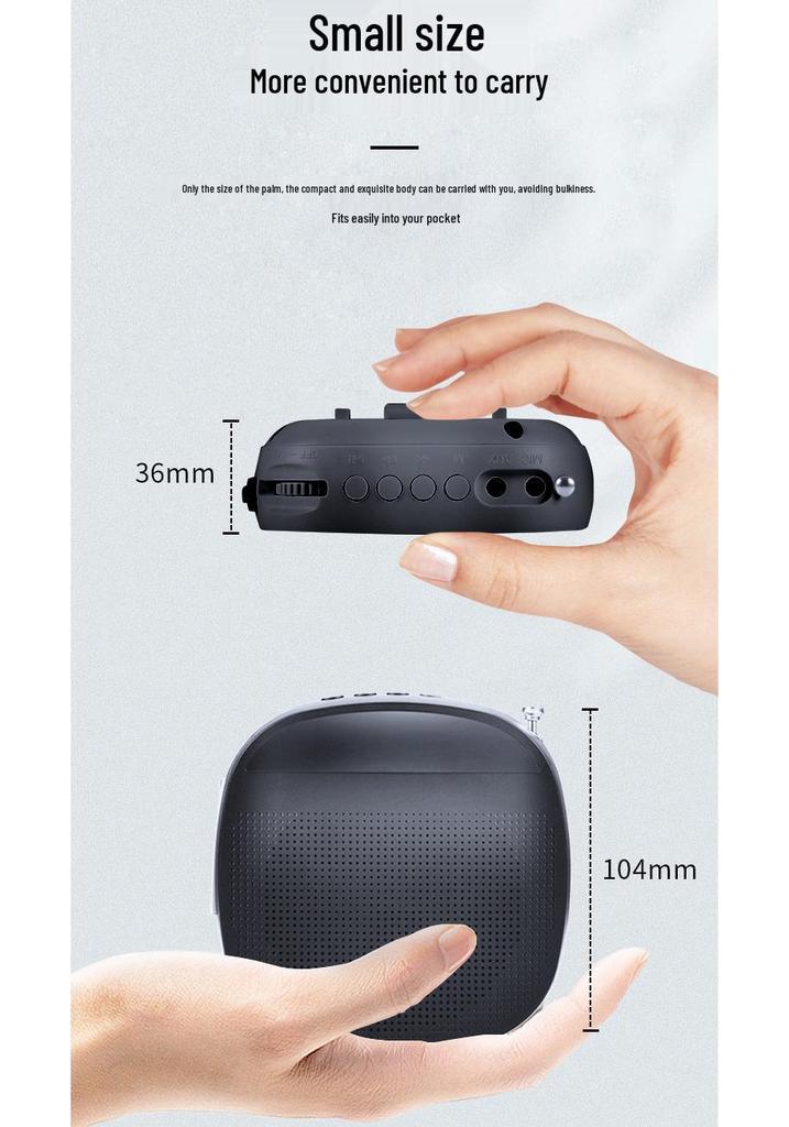 High-Power Wireless Bee Megaphone Headset for Teachers and Tour Guides