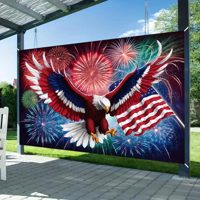 Patriotic Eagle Tapestry Living Room Decoration Independence Day Party Patriotic Theme Room Decoration