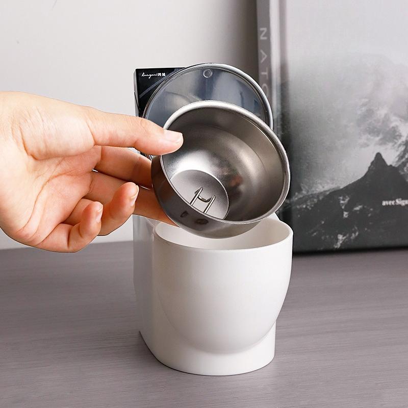 Creative Wall Mounted Ashtray Household Toilet With Lid Living Room Office Bedroom Bathroom Advanced Anti Fly Ash Ornament