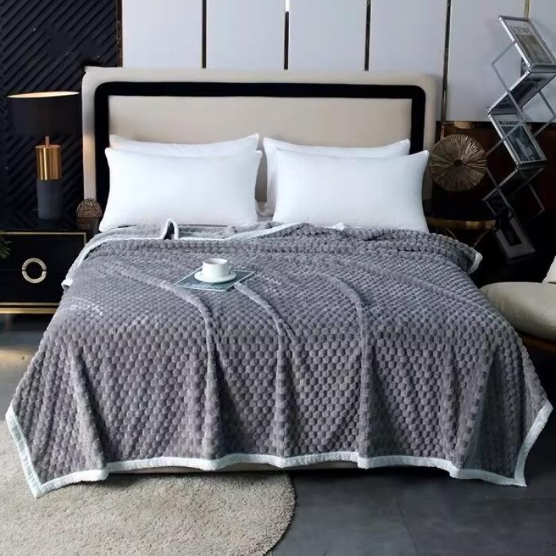 Толстое фланелевое одеяло, покрывало для дивана, одеяло для сна в офисе, зимнее двухстороннее бархатное покрывало для кровати