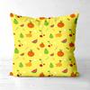 Pieces Cute Summer Fruit Print Square Throw Pillow Covers Pattern Cushion Cover Suitable for Sofa Bedroom Car Pillow Cover