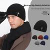 Men's Woolen Beanie for Large Heads - Thick, Warm, Breathable, Sweat-Proof, Ideal for Autumn & Winter