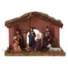 Christmas Nativity Scene Set Manger Ornament Religious Figures for Christmas Decoration