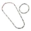 Fashionable Chain Necklace Metal Jewelry Set Metal Necklace Set Chain Link Party Accessories Chain Jewelry Metal Texture