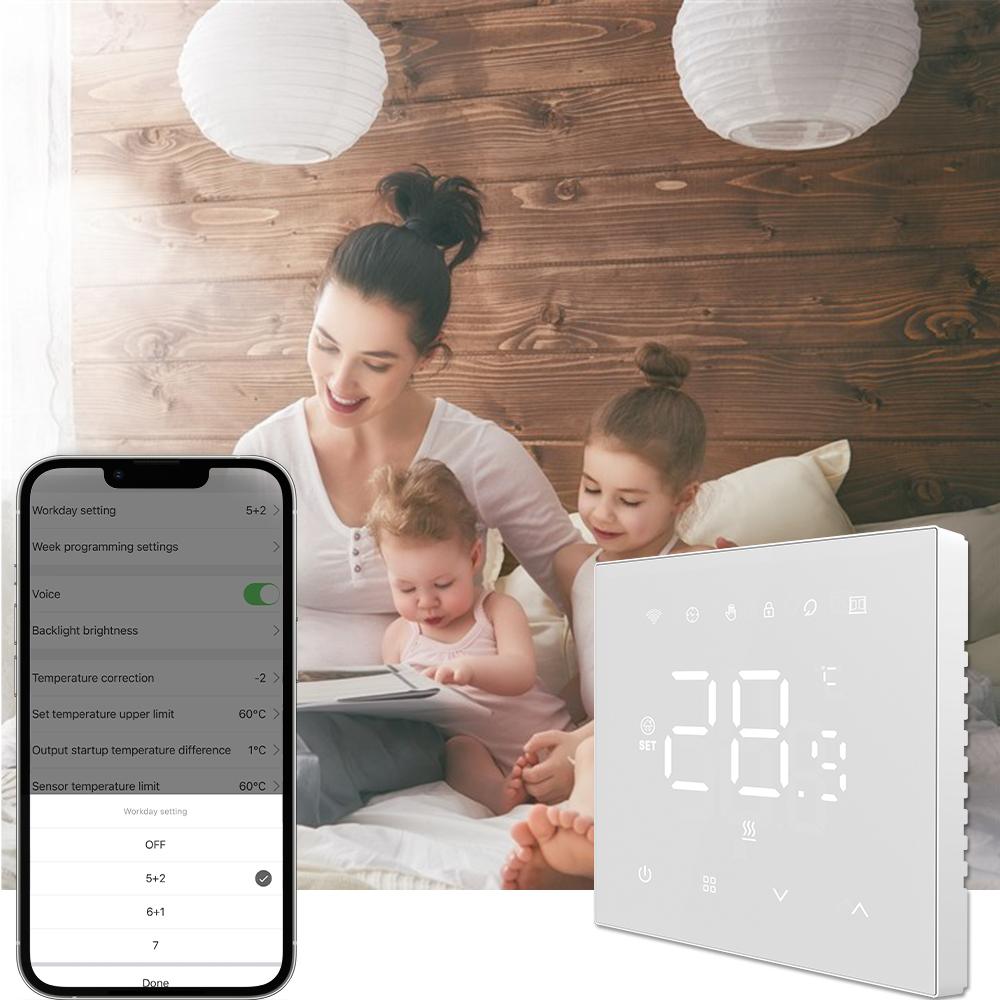 AVATTO Tuya Matter Smart Thermostat WiFi WaterGas Electric Floor Heating Temperature Controller For Alexa Google Apple Smartthin