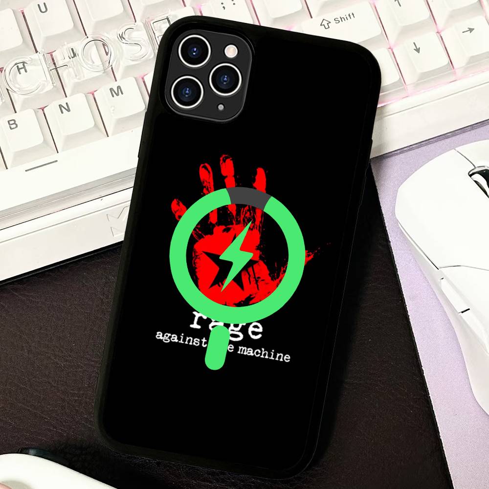 R-Rage A-Against T-The M-Machine Группа Магнитный Чехол Для Телефона Для IPhone 16 15 14 13 12 11 17 Pro Max Plus Беспроводная Зарядка Чехол