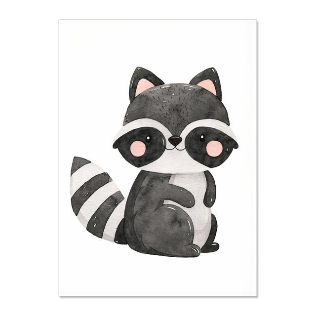 Животное Кролик Пятнистый Олень С Цветами Детская Настенная Живопись Холст Картины Постеры И Принты Настенные Картины Детская Комната Декор Без Рамки