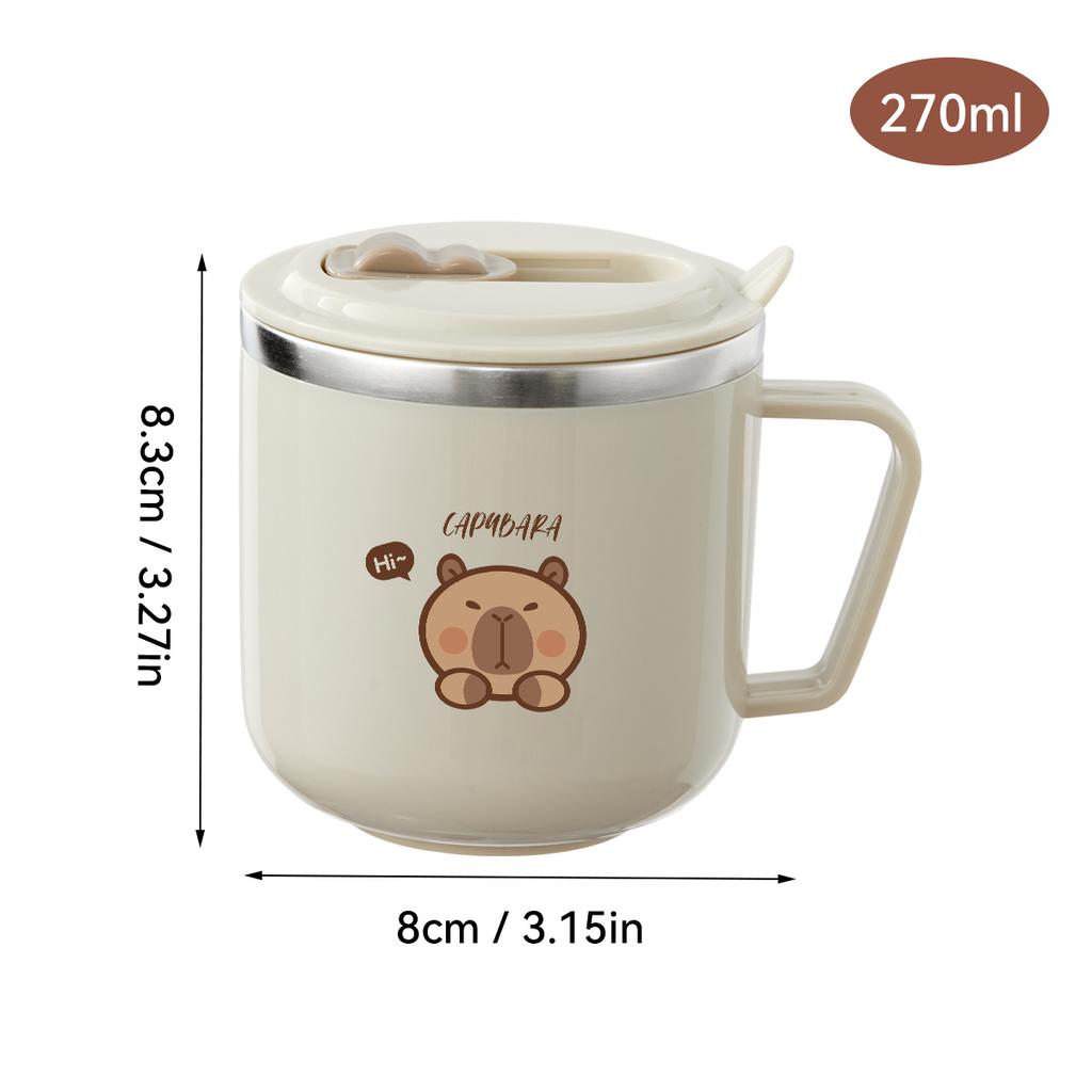 Кружка из нержавеющей стали 316 для воды для детей, изолированная, защищающая от ожогов, для молока, кофе, мини-симпатичная кружка для питья с соломинкой