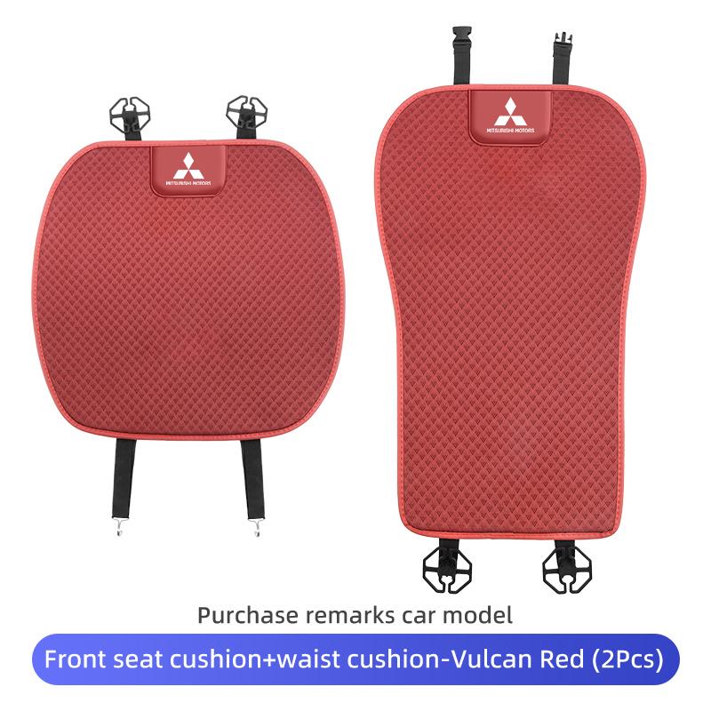 xkhr10 Car Logo Seat Cushion Backrest Ice Silk Anti Slip Protective Pad Accessories For Mitsubishi Lancer ASX Pajero Mirage Attrage