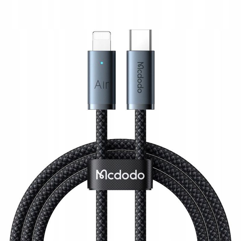 Mcdodo Kabel Usb-C Lightning Szybkie Ładowanie Usb Typ C 36W 1M Led Czarny