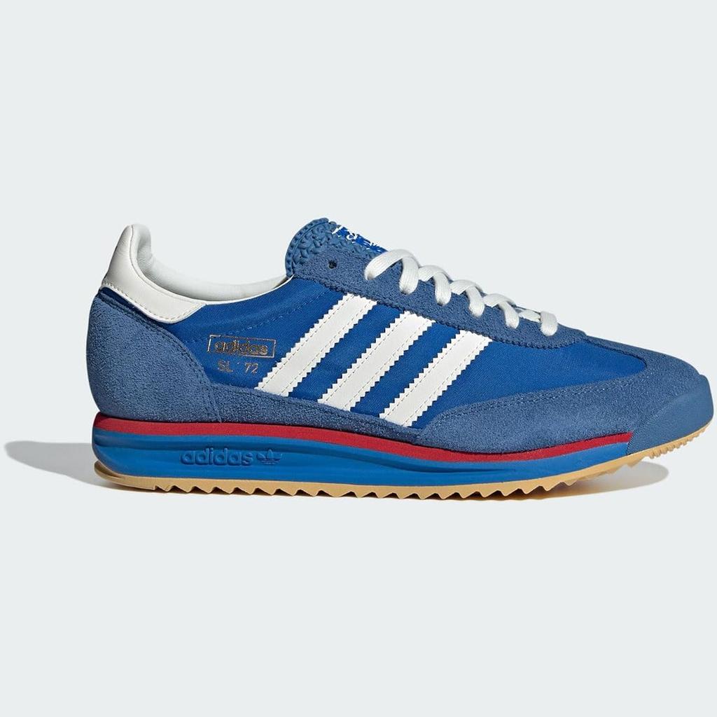 adidas Originals SL 72 RS Унисекс Ретро Беговые Кроссовки Синий Кремовый Белый Лучше Алый 24.5см