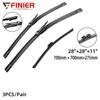 3PCS Wiper Blades For Ford Escape MK3 Kuga MK2 C520 2013-2019 28" 28" 11" Fit Front Windshield Windscreen Window Brushes Cutter Accessories 2016 2017