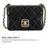 CHANEL 21K Winter Lambskin Shoulder Bag, Crossbody Bag Mini Women's Black AS2840-B06785-94305