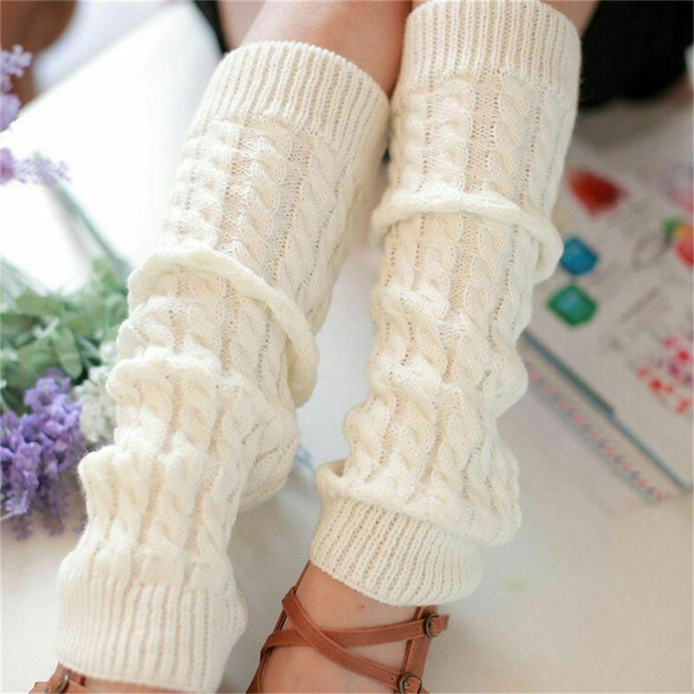 Support Knit Cable Warm Sock Long Crochet Knitted Sock Womens Winter Warm Socks Warmers Leg Socks