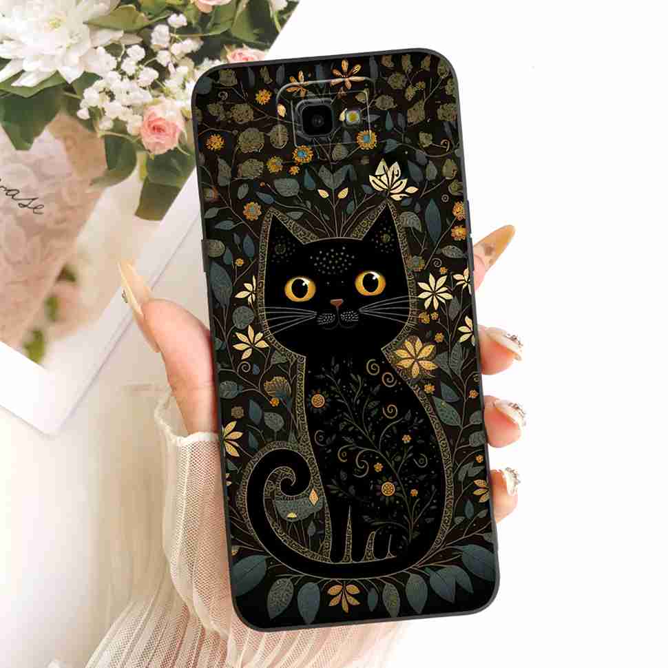 For Samsung Galaxy J4+ Case Sweet Cute Cat Pattern Cover For Samsung J 4 J4 Plus Silicone Soft Cases ShockProof Bumpers