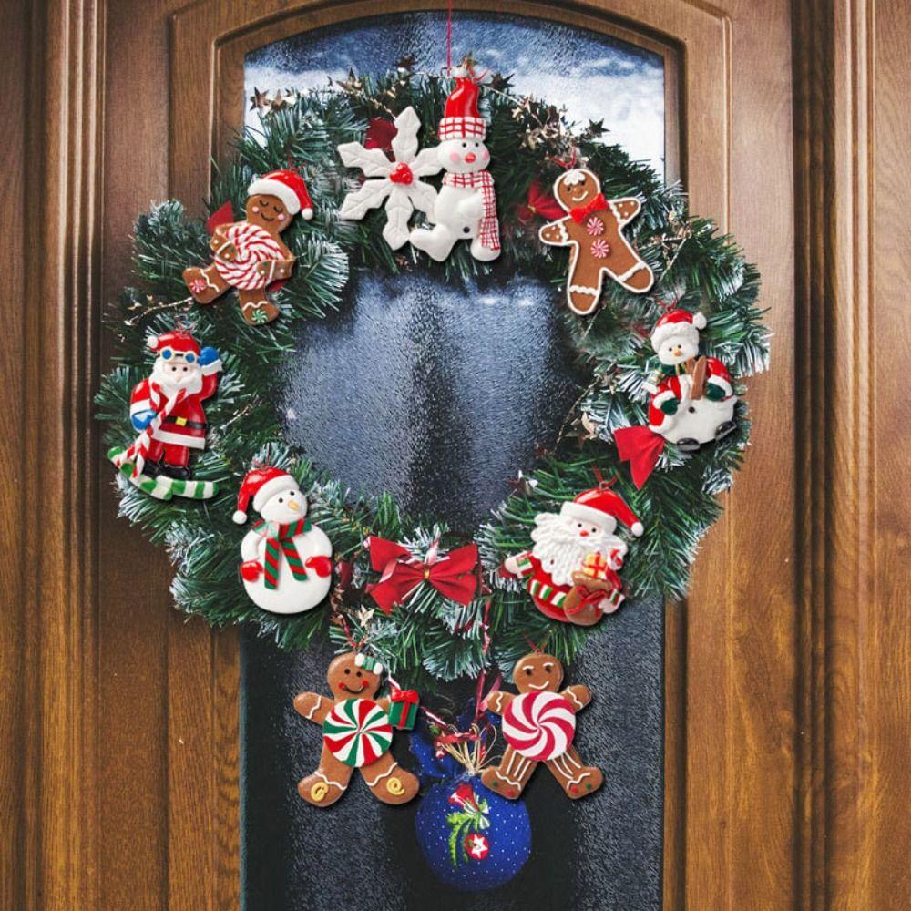 Мультфильм Пряничный человечек Рождественские подвески Мягкая глина Рождественская елка Украшение Фестиваль