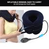 Inflatable Cervical Collar Breathable Home Neck Stretching Devices Traction Support BraceBlue Average Size