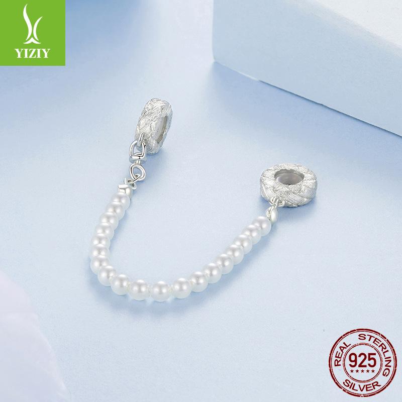 925 Sterling Silver Bead Combination Diy Beaded Bracelet Accessories Loose Beads Simple And Versatile