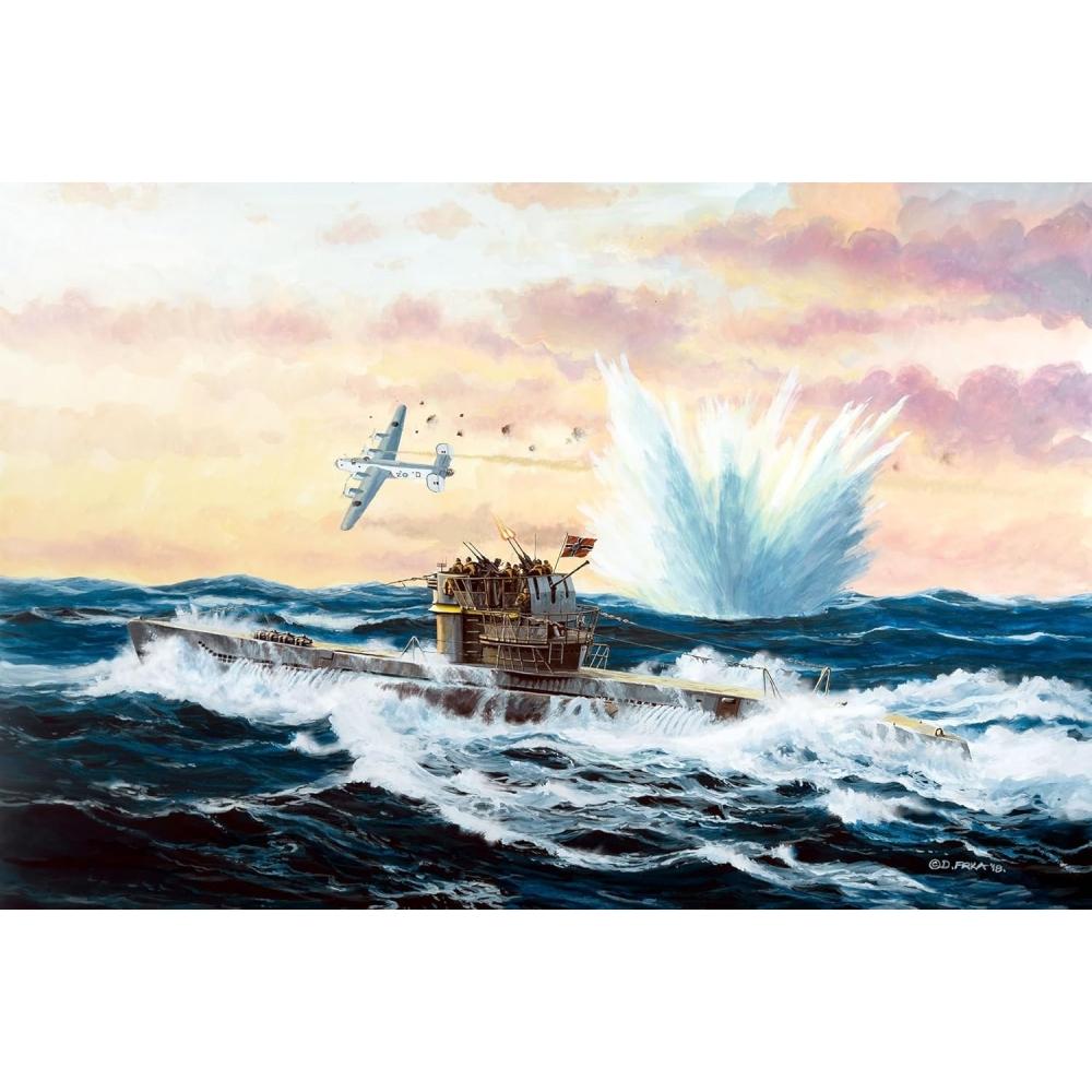 Немецкий Уровень Revell 1 350 Немецкая подводная лодка Тип 7 C 41 пластиковая модель 05154