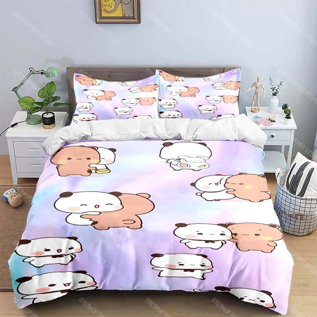 Подарок для девочки и мальчика Изысканные мультяшные обои B-bubu Аниме Цифровая печать Постельный комплект Пододеяльник Одеяло Кровать Молодежь Дети