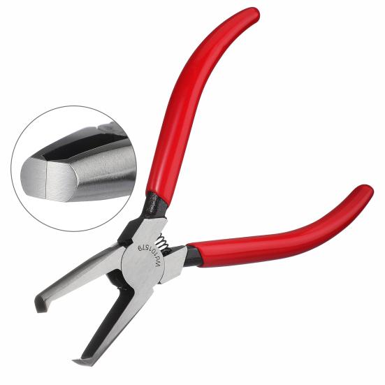5 Inches Burr Removal Flat Nose Pliers Precision Nail Extraction Guitar Repair Tool with 45-Degree Tip Angle