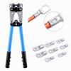 Battery Cable Wire Lug Crimping Tool Assorted Heavy Duty Wire Lugs, Tubular SC Ring Terminals Connectors with Spy Hole Assortment Set
