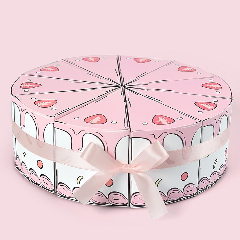 8/10 шт. Треугольные бумажные подарочные коробки в форме торта для печенья, конфет, подарков для детского праздника, угощений, упаковочные коробки для десертов на детский день рождения