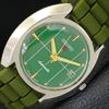 USED VINTAGE SEIKO 5 AUTOMATIC 7025A JAPAN MENS GREEN COLOR DIAL WATCH A433606-2 R118-a433606
