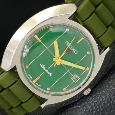 Б/У винтажные мужские часы SEIKO 5 AUTOMATIC 7025A из Японии с зеленым циферблатом a433606-2