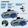 KEBEDUMEI Motorcycle Helmet Intercom Bluetooth 5.3 Interphone Wireless Intercomunicador Headset Waterproof Handsfree Headphone