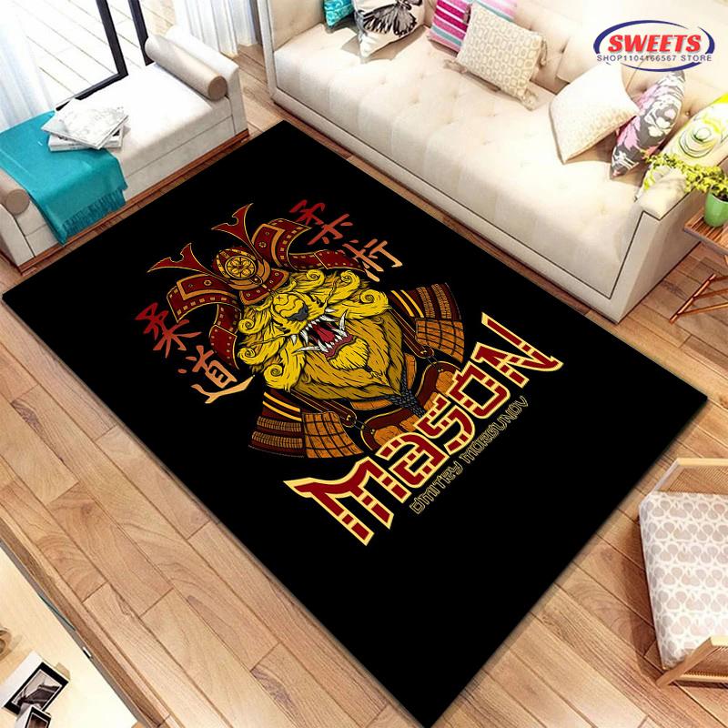 Воин Джиу-Джитсу Японское Bjj Ги и Черный Пояс Ковер для ММА для Дома Гостиной Спальни Дивана Придверный Коврик Ковер для Пола Противоскользящий Декоративный Коврик