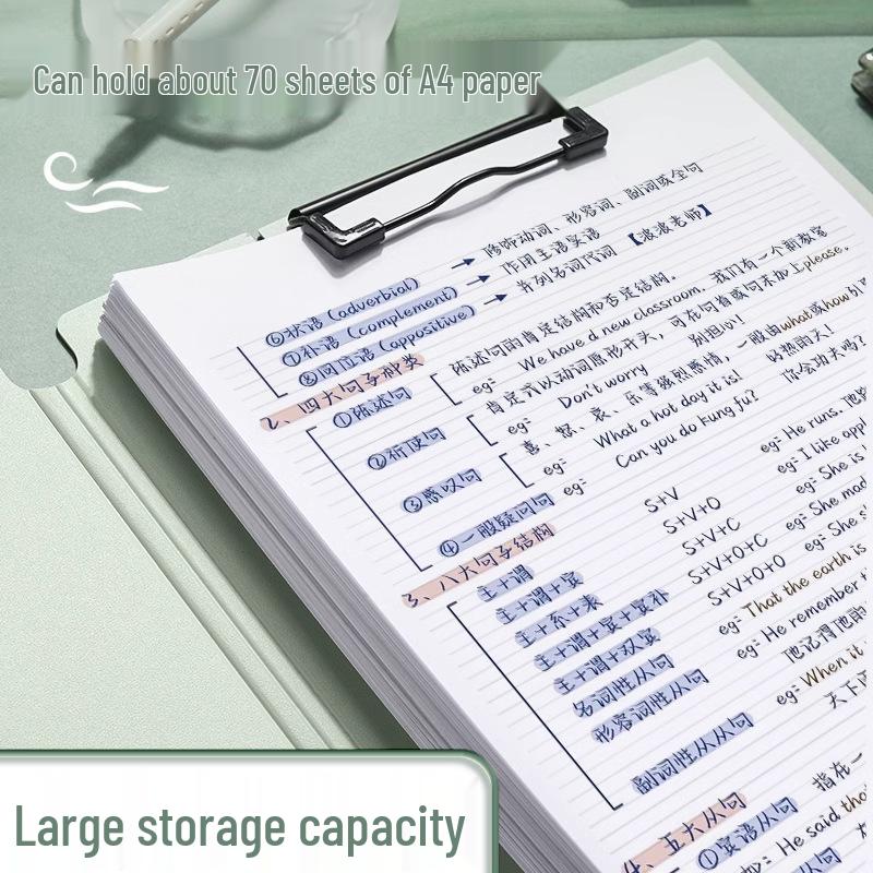 A4 Multi-Functional Stand-Up Clipboard & Writing Pad: Horizontal/Vertical Folding Document Holder for Students