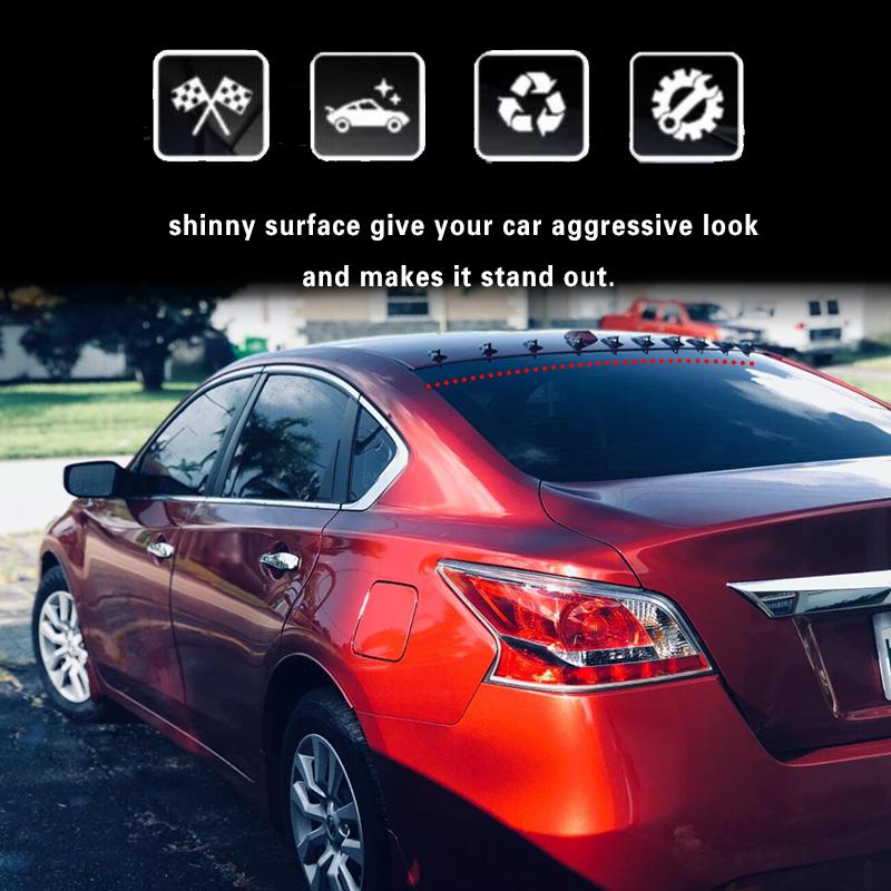 Черный универсальный задний спойлер с плавниками акулы на крышу, диффузор с плавниками акулы, генератор вихрей, спойлер на крышу автомобиля