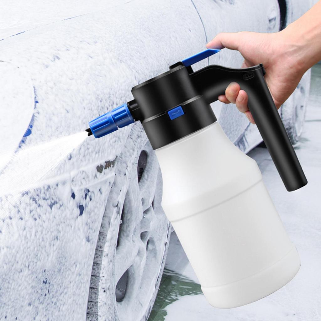 1.5L Electric Foam Sprayer for Car Detailing Washing Cleaning Gardening Electric Pump Foam Sprayer for Watering Plants