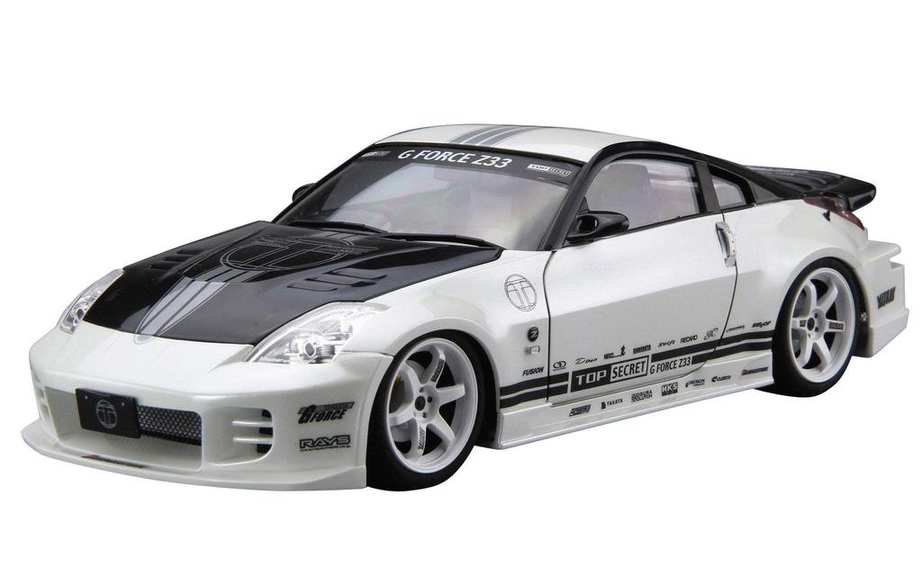 Aoshima Bunka Kyozaisha The Tuned Car Series Nissan Top Secret Z33 Fairlady Z 2005 Plastic Model 1/24 No.33